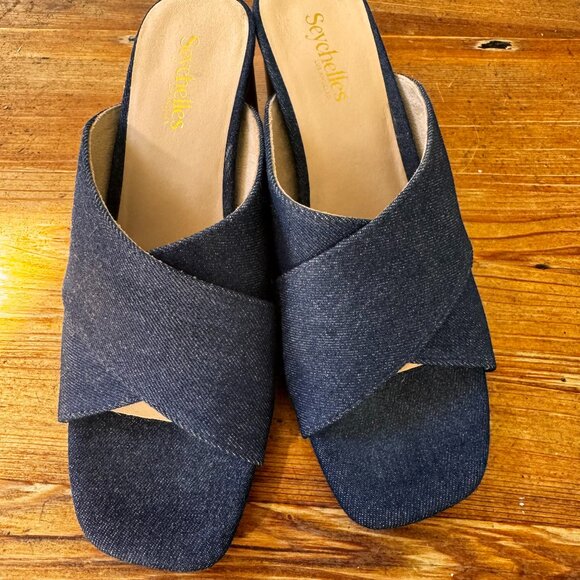 Seychelles Denim Papaya Slide Sandal - Picture 2 of 6